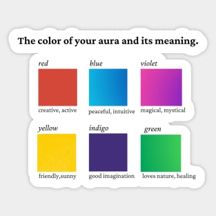 The color of your aura and its colors. Sticker